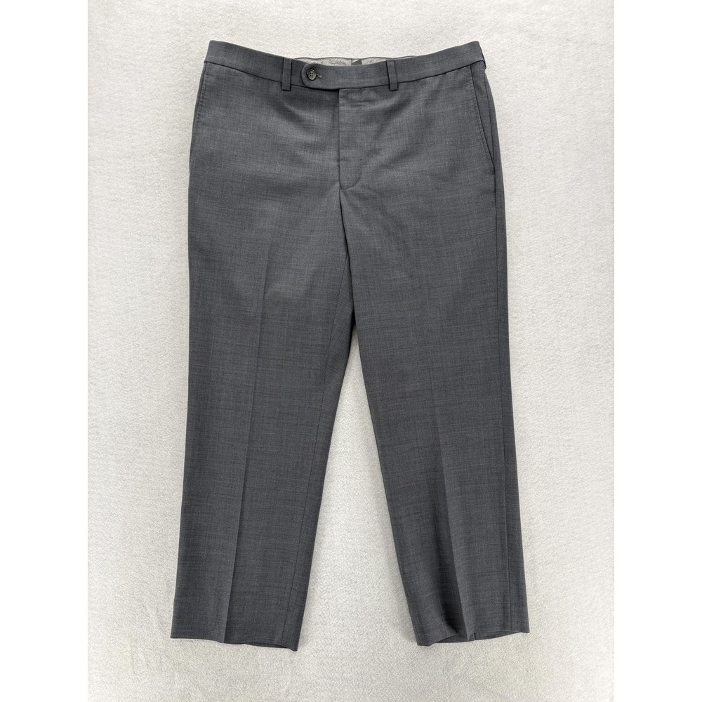 Riviera Jack Victor Pants Mens 36x28 Gray Traveller Wool Blend Dress Flex Formal